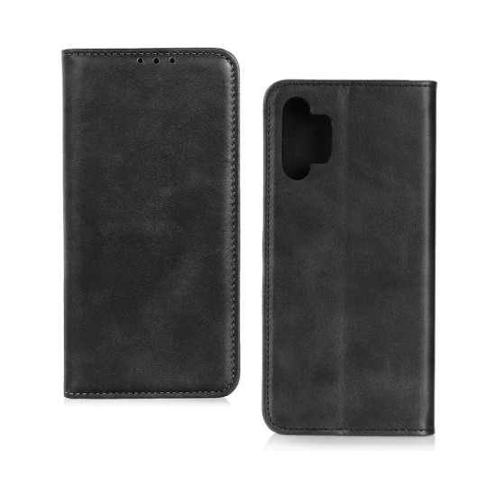 Capa Flip de Couro com Bolso Interno para Samsung Galaxy A32 Preto